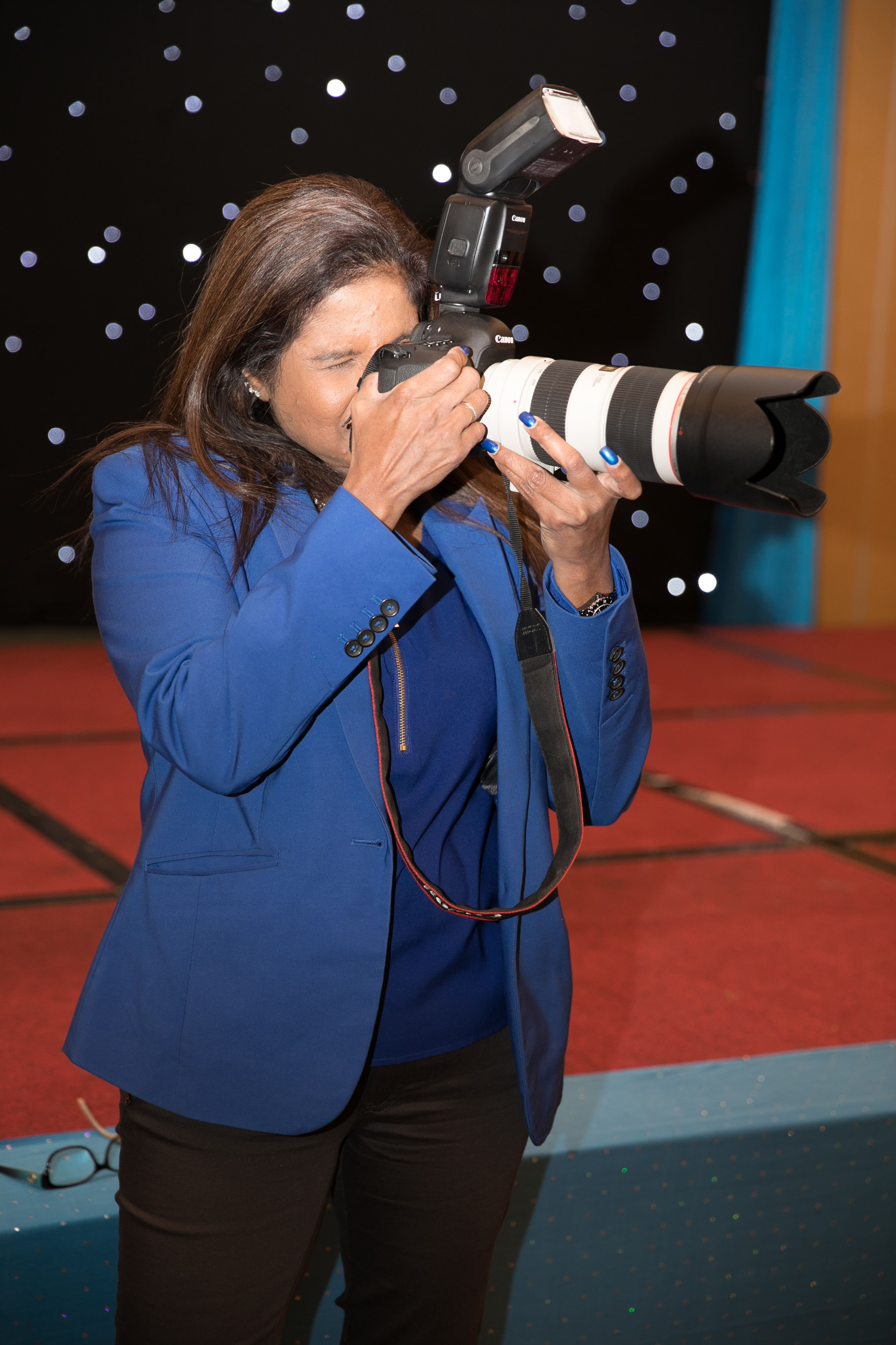 Professional photographer at work